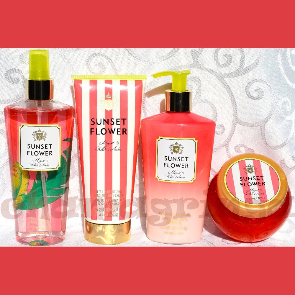 Victoria's Secret SUNSET FLOWER Set Muguet Amber